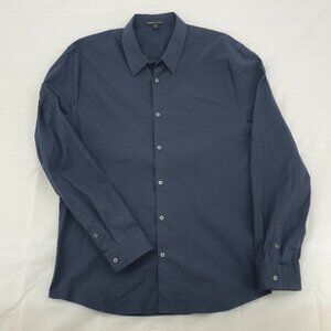 James Perse Los Angeles Shirt Luxury Casual Navy Blue Size XL